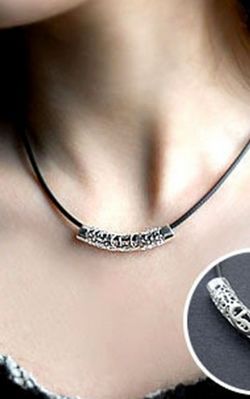 SS11060 Retro necklace long hollow tube